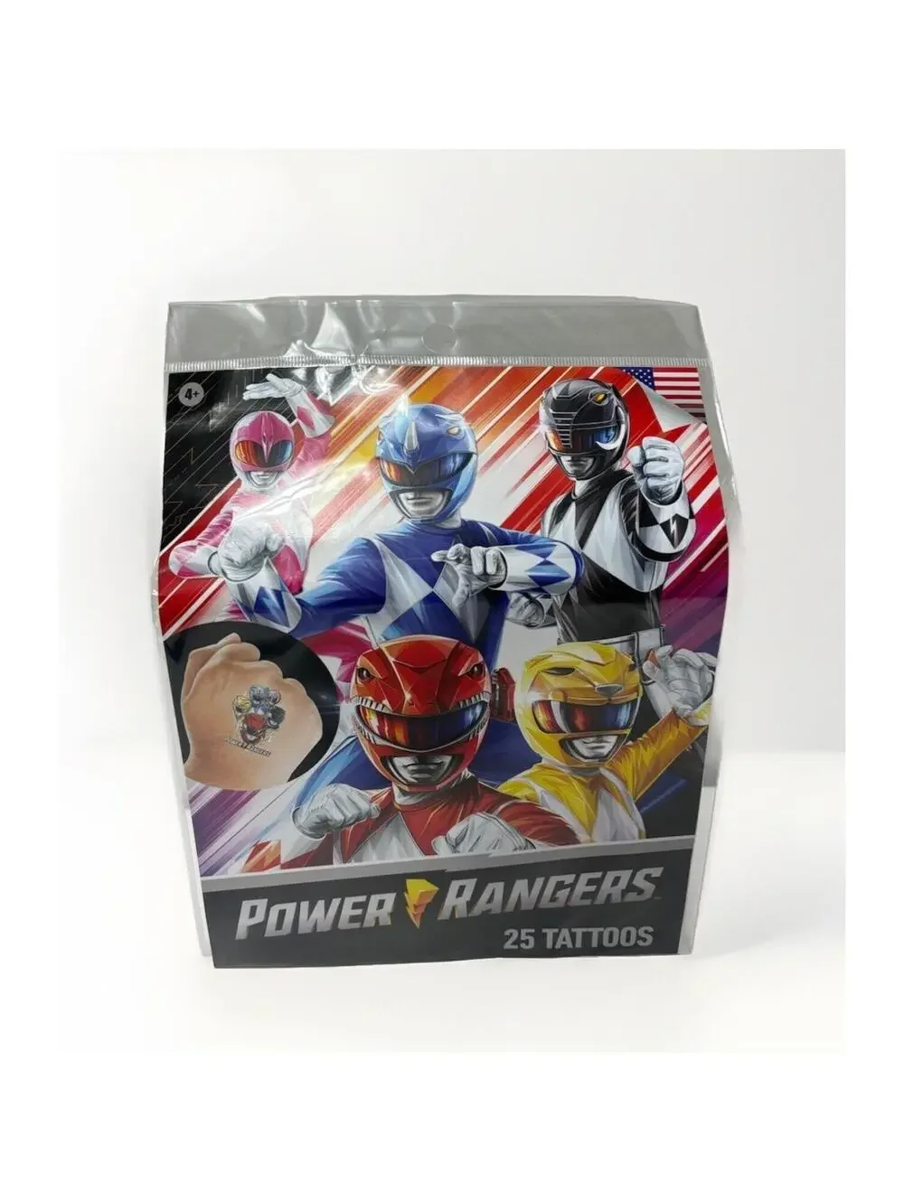 Original Power Rangers Temporary Tattoos 25ct NEW Sealed Vintage Style Megazord
